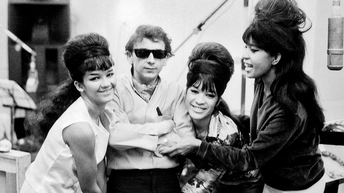 Phil Spector with the Ronettes